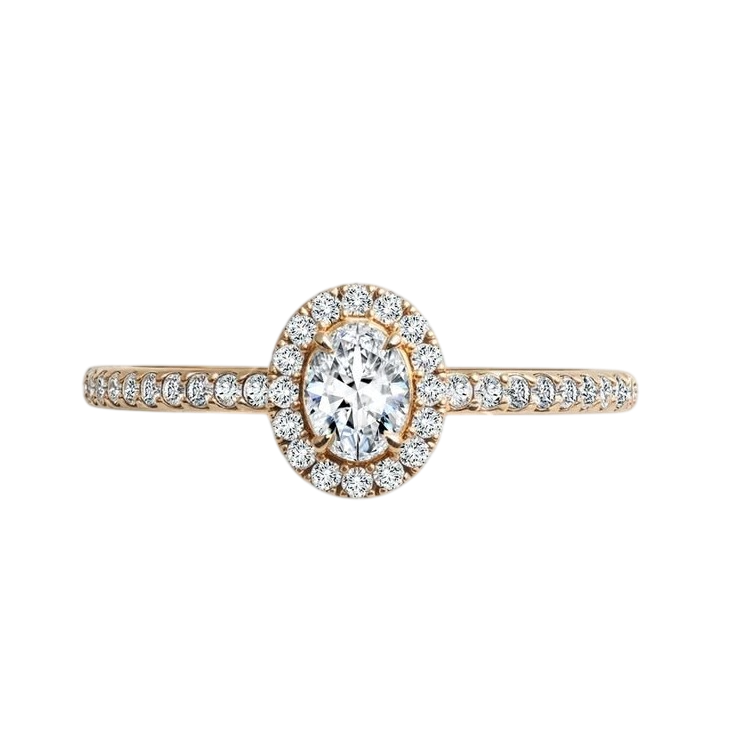 Prismata Promise Ring Natural Diamond Oval Cut Elegan Timeless