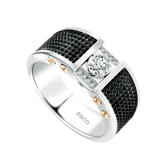 Cincin Berlian Pria Black Rhodium dari Frank & co.