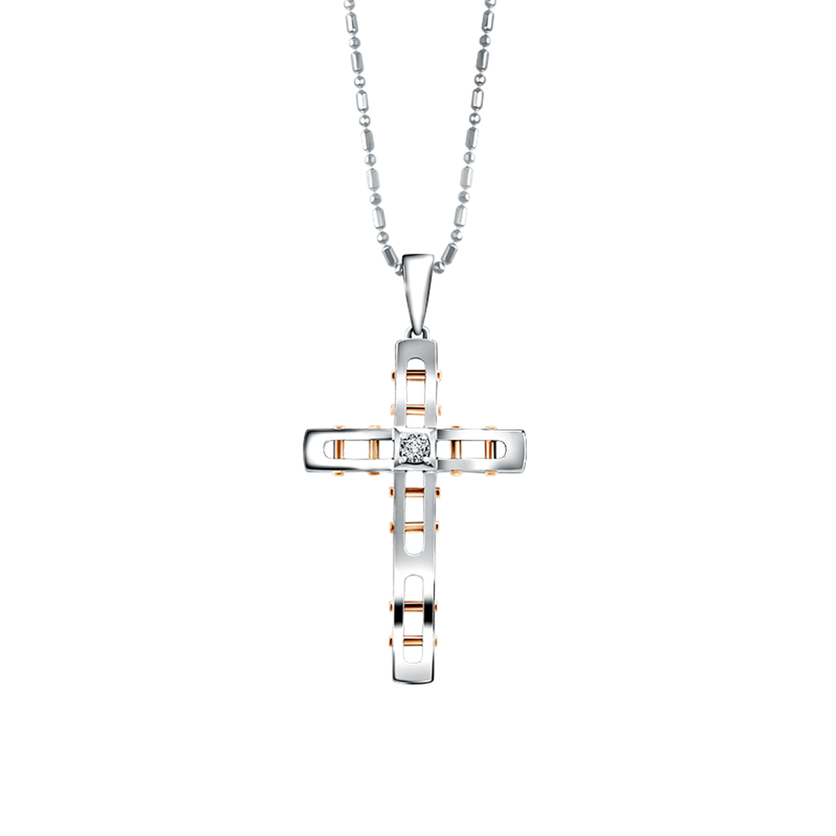 Model Kalung Pria Rantai Tipis Polos dengan Liontin Sacred Bar Pendant