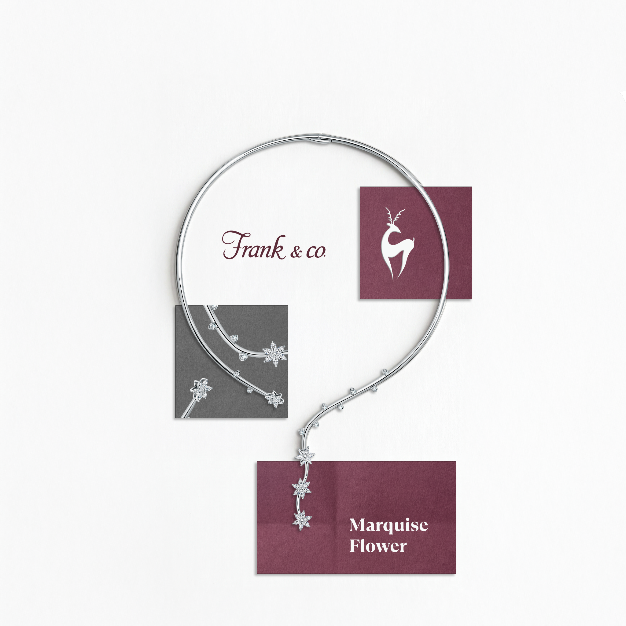 Pesona Kalung Wanita Marquise Flower di Momen Anniversary Frank & co.