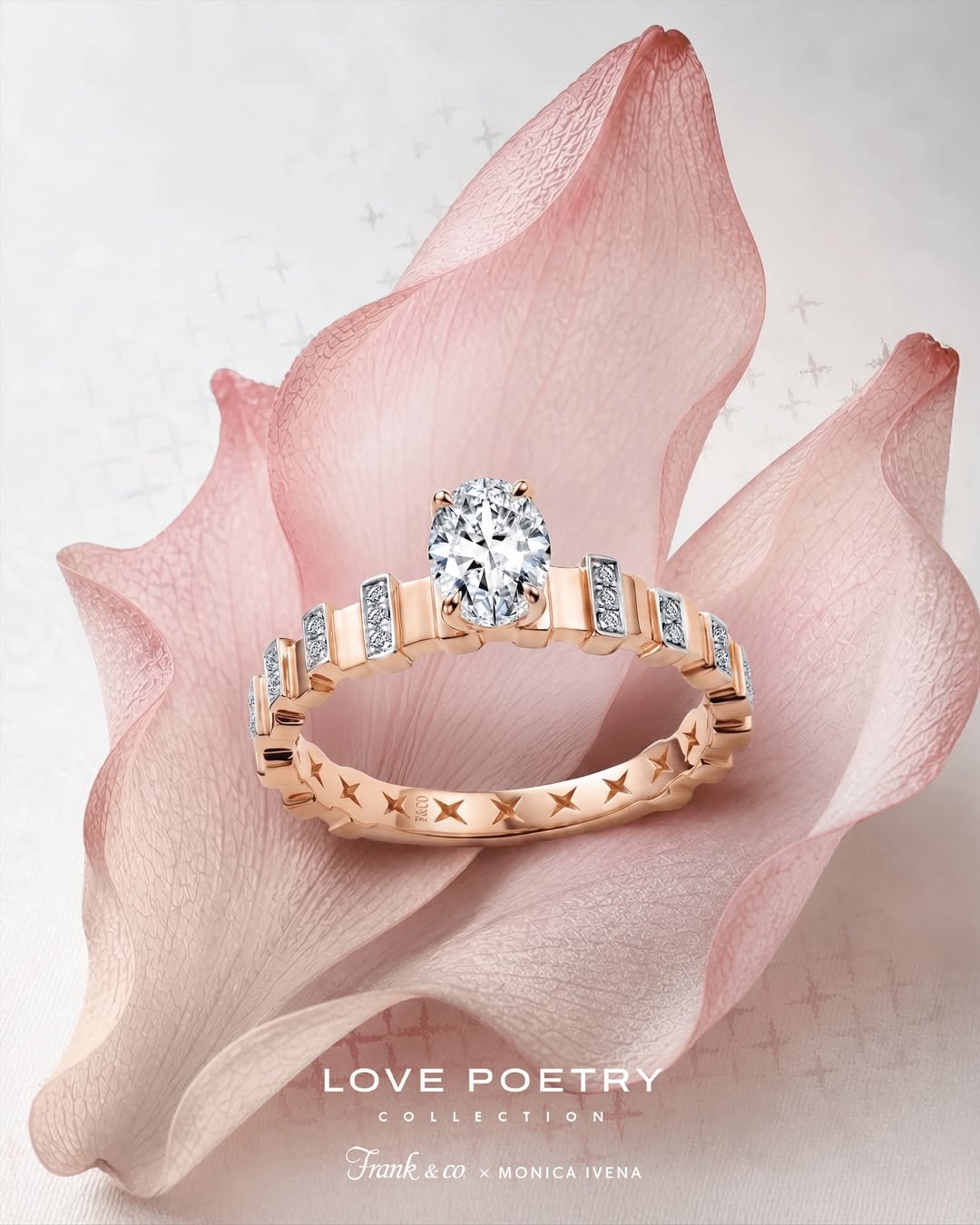 Desain Elegan Cincin Tunangan Terbaru Love Poetry yang Bernuansa Rose Gold