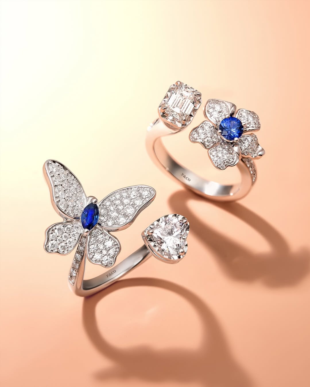 Perpaduan Blue Sapphire dan Diamonds pada Cincin Wanita Frank & co.