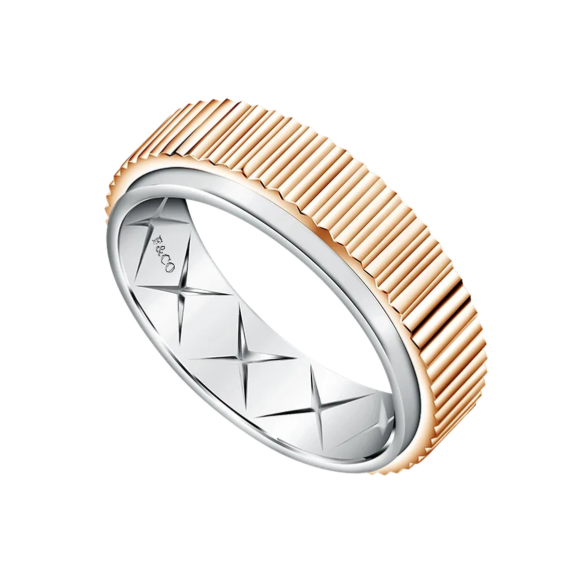 Cincin Kawin Two Tone Rose Gold dan White Gold dari Love Poetry