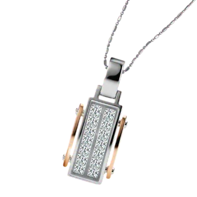 Kalung Pria Two Tone Prince Pendant Frank & co. Bergaya Modern dan Maskulin