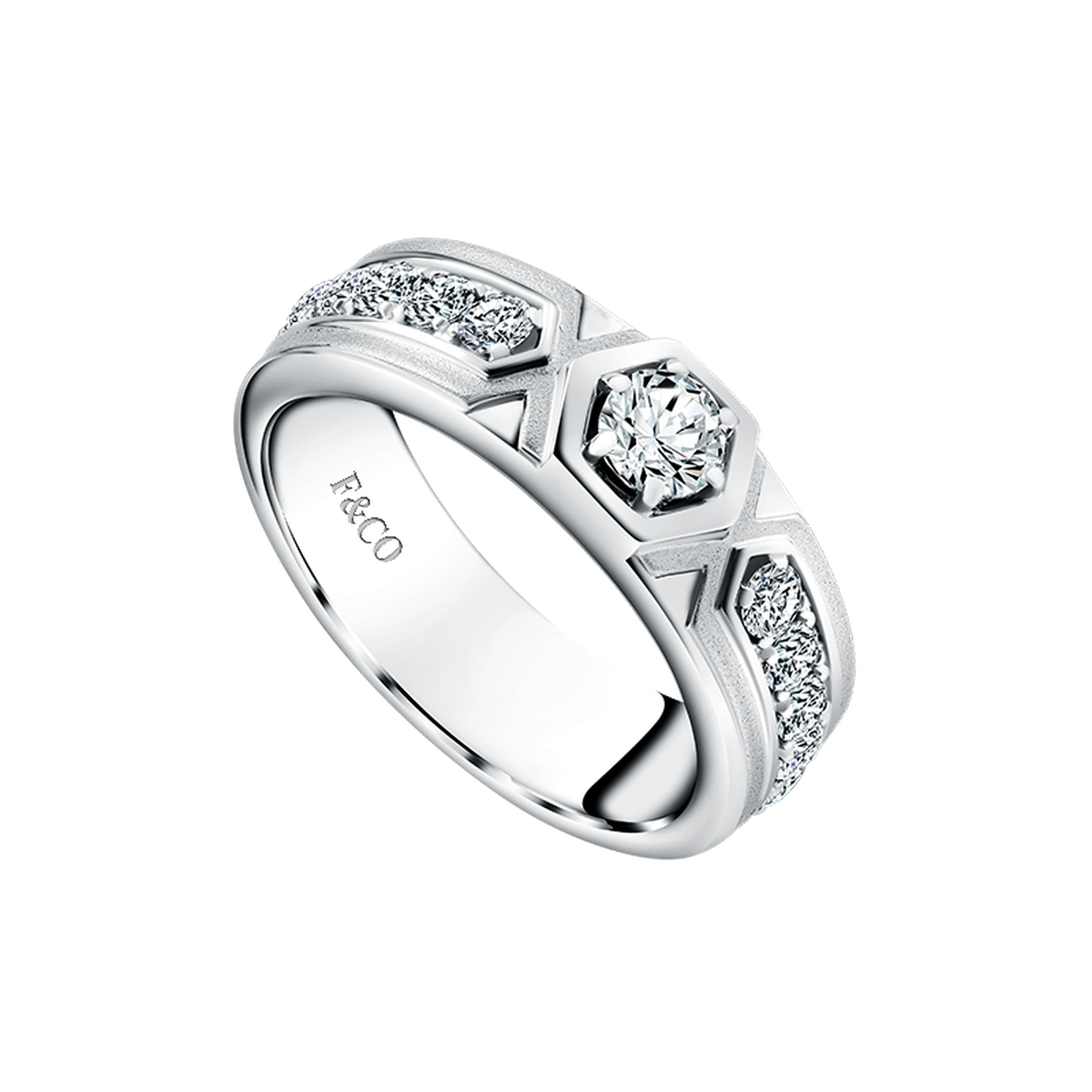 Pilihan Hadiah Ayah berupa Cincin Berlian Pria Frank & co.