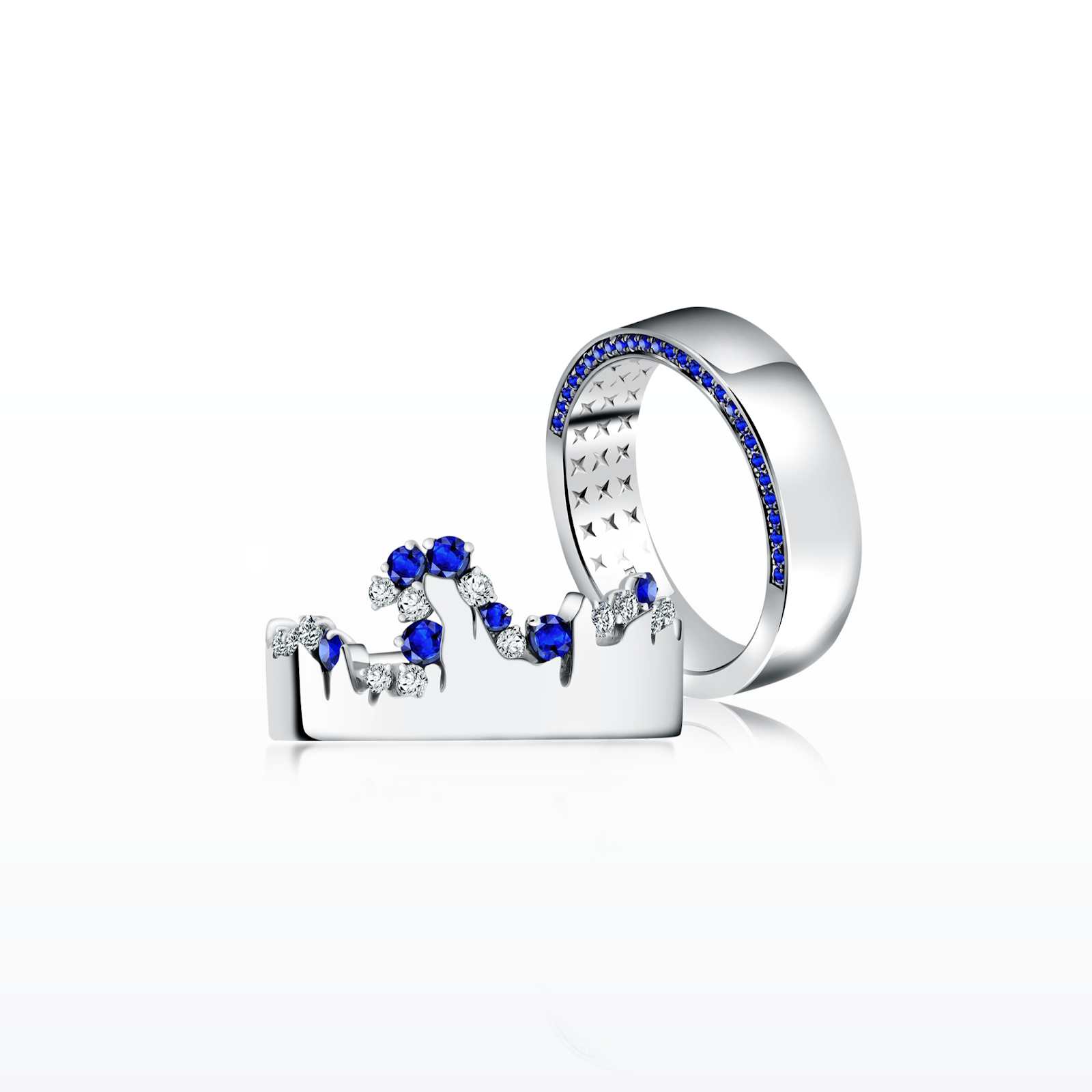 Cincin Nikah Couple Blue Sapphire dari Frank & co. x Monica Ivena, Love Poetry