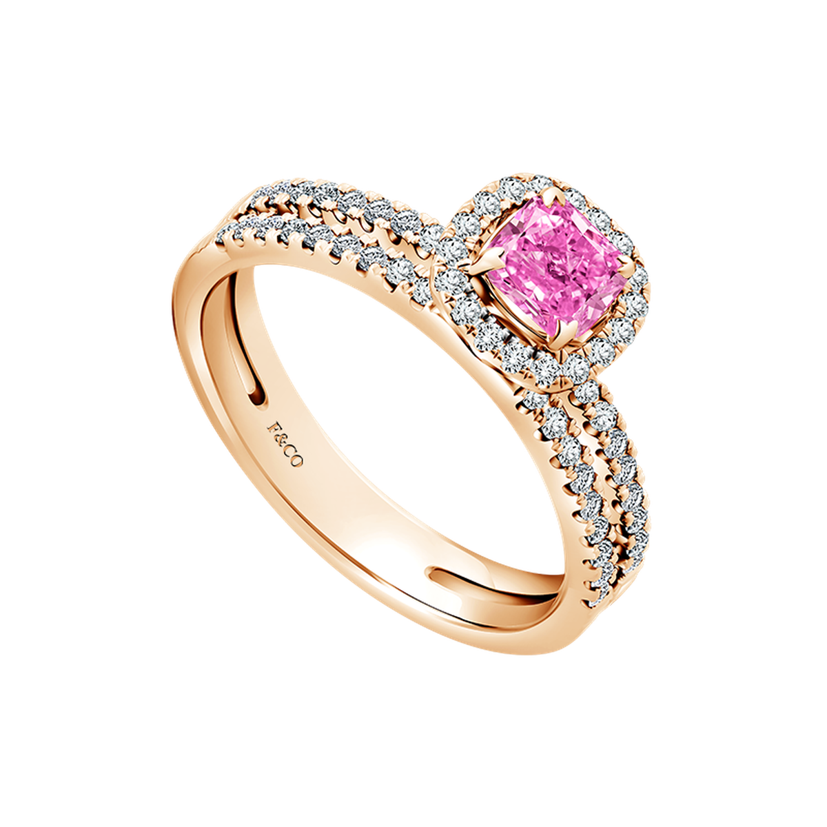 Kilau Romantis Pink Sapphire pada Cincin Tunangan Terbaru dari Frank & co.