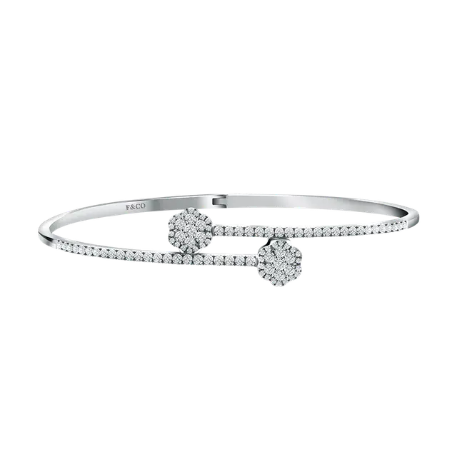 Nuansa Romantis dari Florette Two Bloom Bangle dengan Detail Floral yang Mempercantik Desain