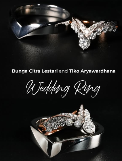 Cincin Couple Custom Bunga Citra Lestari dan Suami dari Frank & co.