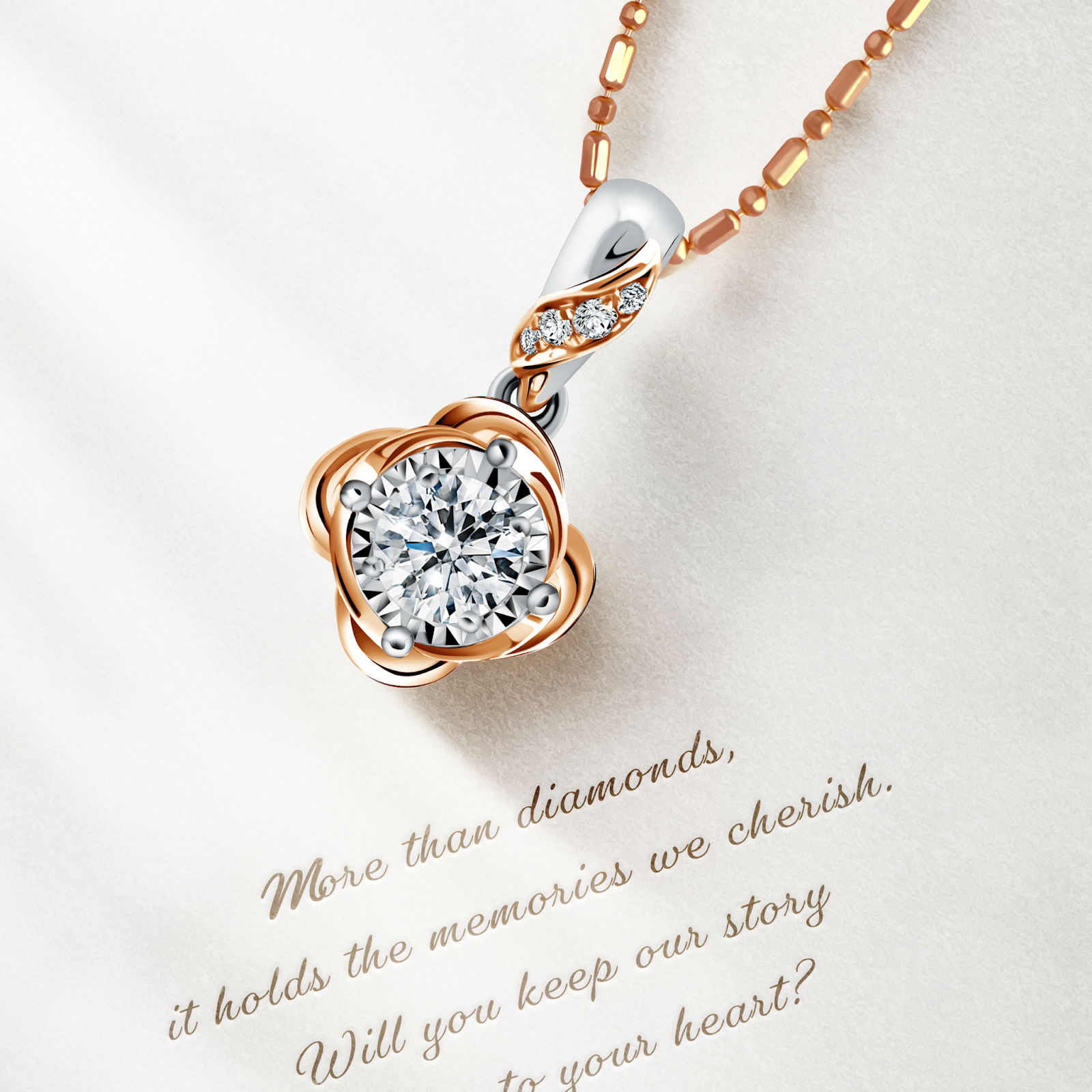 Kalung Berlian Frank Fire, Natural Diamond dengan Double International Certification