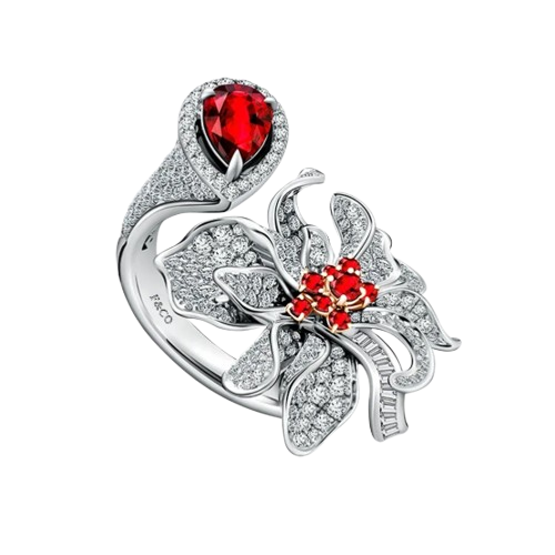 Koleksi Perhiasan Berlian dengan Batu Ruby Frank & co.