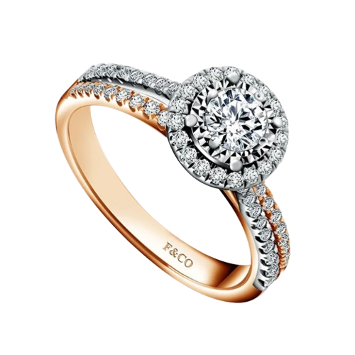 Kilau Berlian Alami pada Cincin Nikah Frank Fire