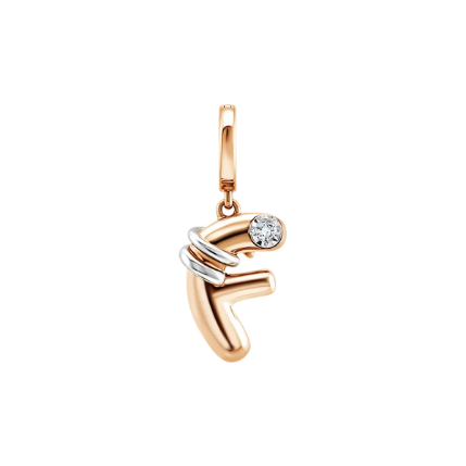 Liontin Huruf dengan Pesona Natural Diamond dari Frank & co.