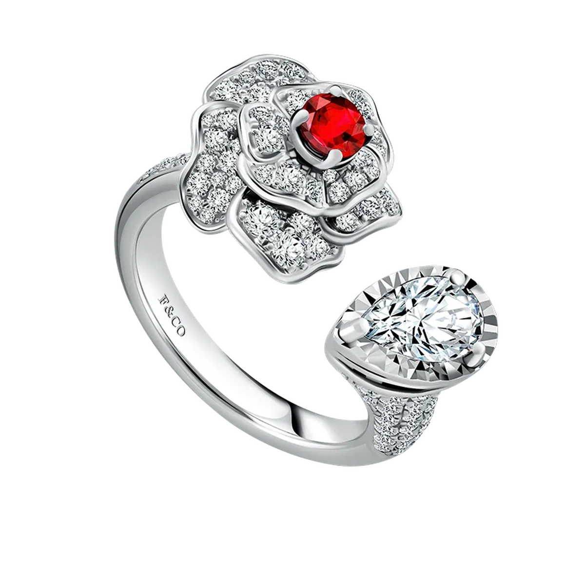 Fleur de Frank Jardin des Roses Cincin Batu Ruby Bernuansa Bunga Mawar Elegan