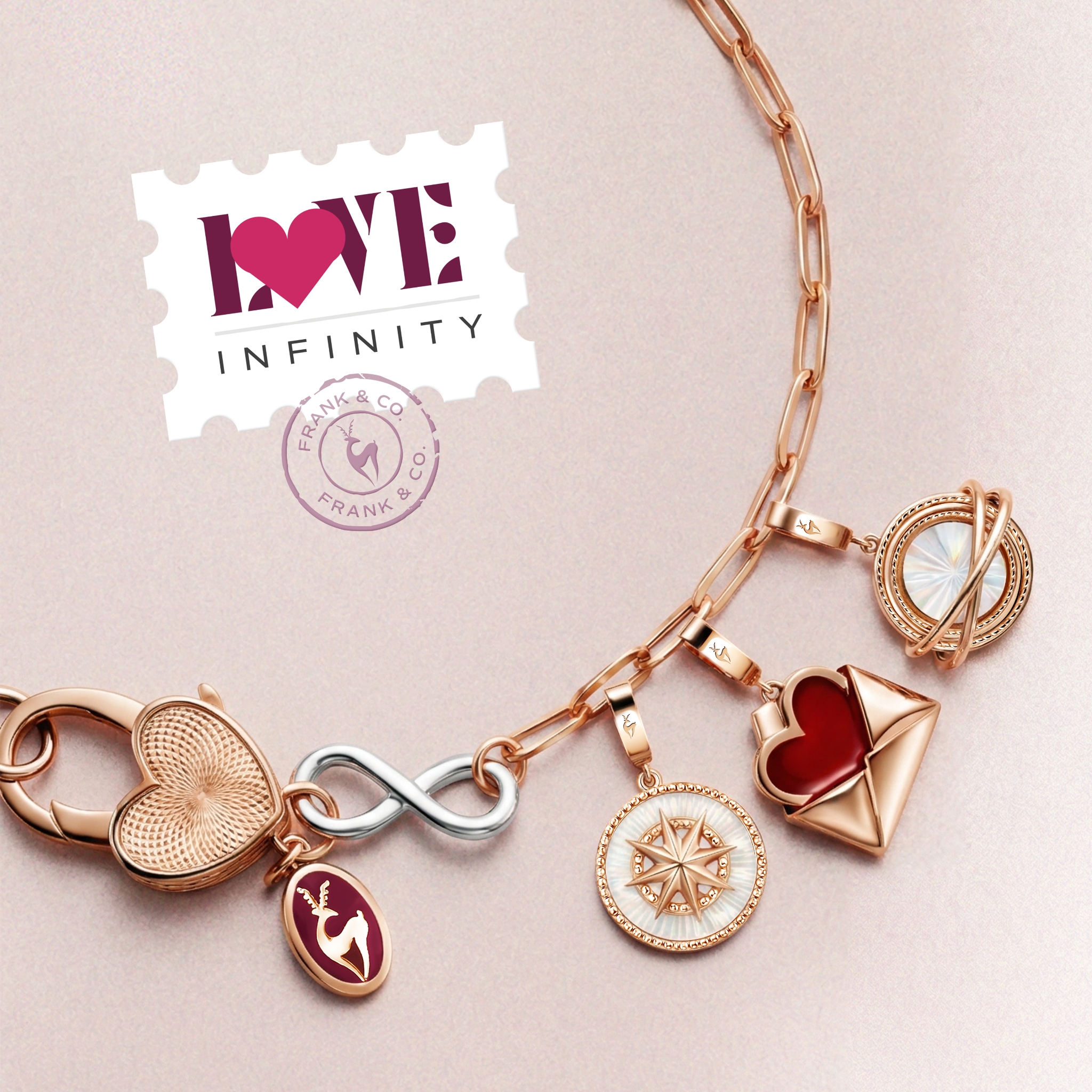 Paduan Manis Charm Love pada Gelang Wanita dari Frank & co.