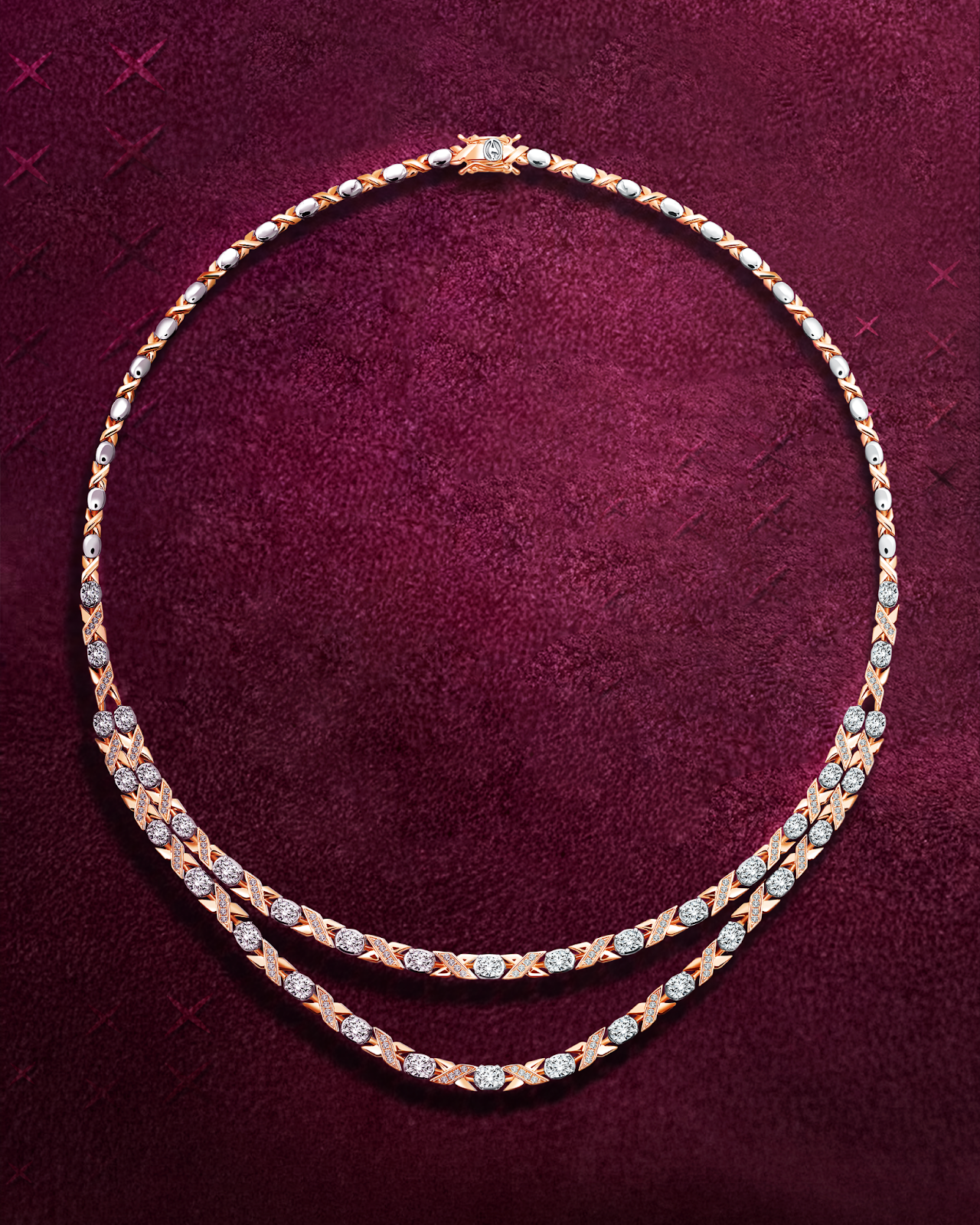 Prismata Necklace Kalung Layer Elegan Menampilkan Desain Minimalis dan Mewah