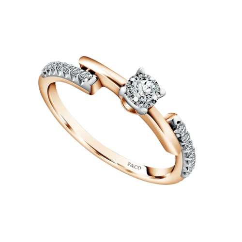 Desain Unik dari Cincin Wanita Twist Band Frank & co.