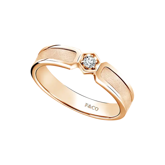 Nuansa Modern dari Wedding Ring Koleksi Frank & co. yang Berhias Natural Diamond