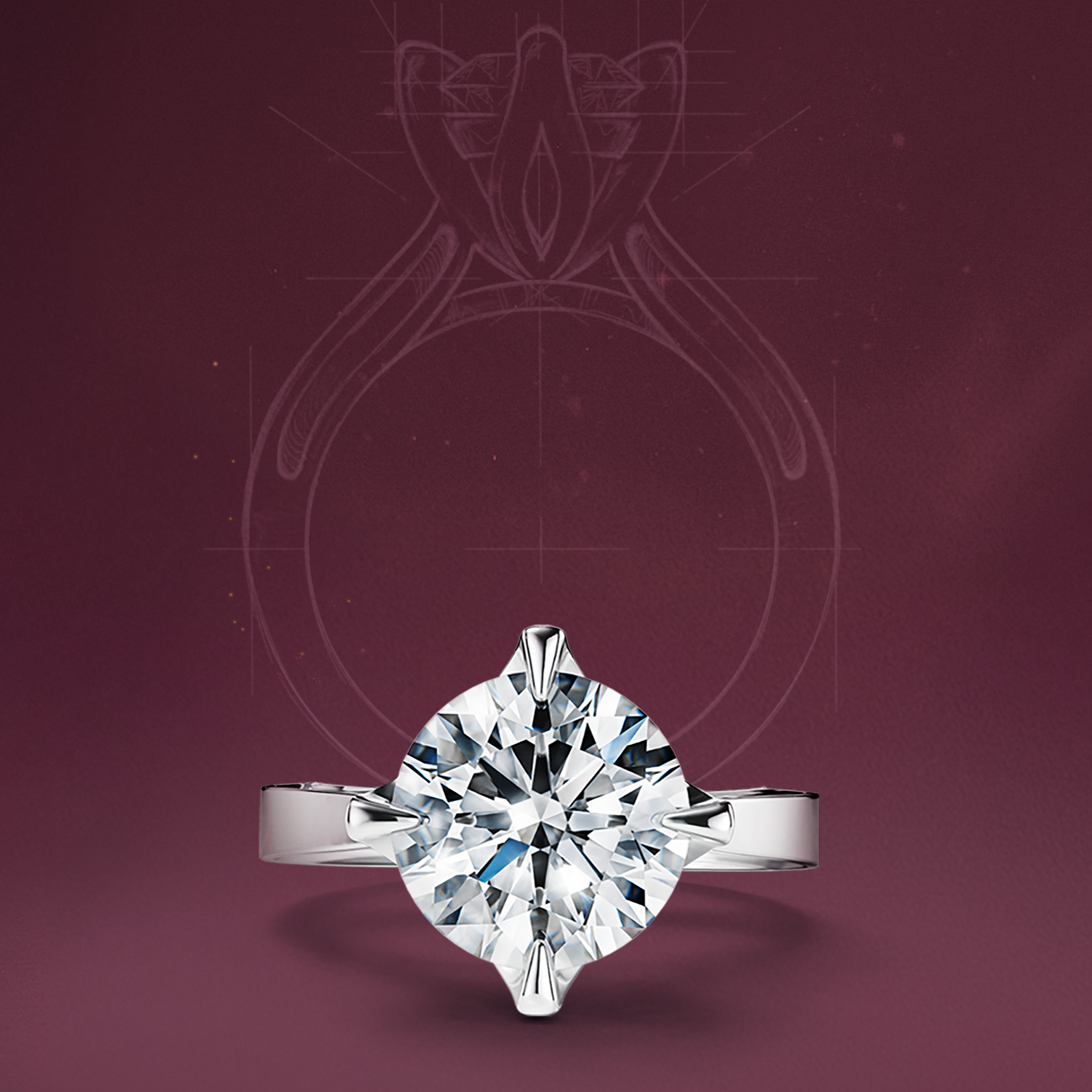 Kilau Engagement Ring dari Frank & co. Disempurnakan dengan Kilau Natural Diamond