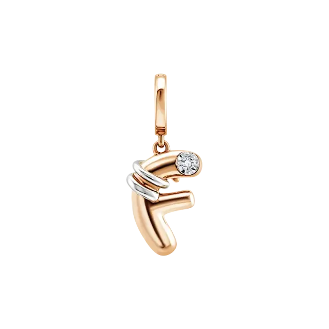 Gold Diamond Bracelet dengan Charm Meant for Me dan Engraved Moment dari Frank & co.