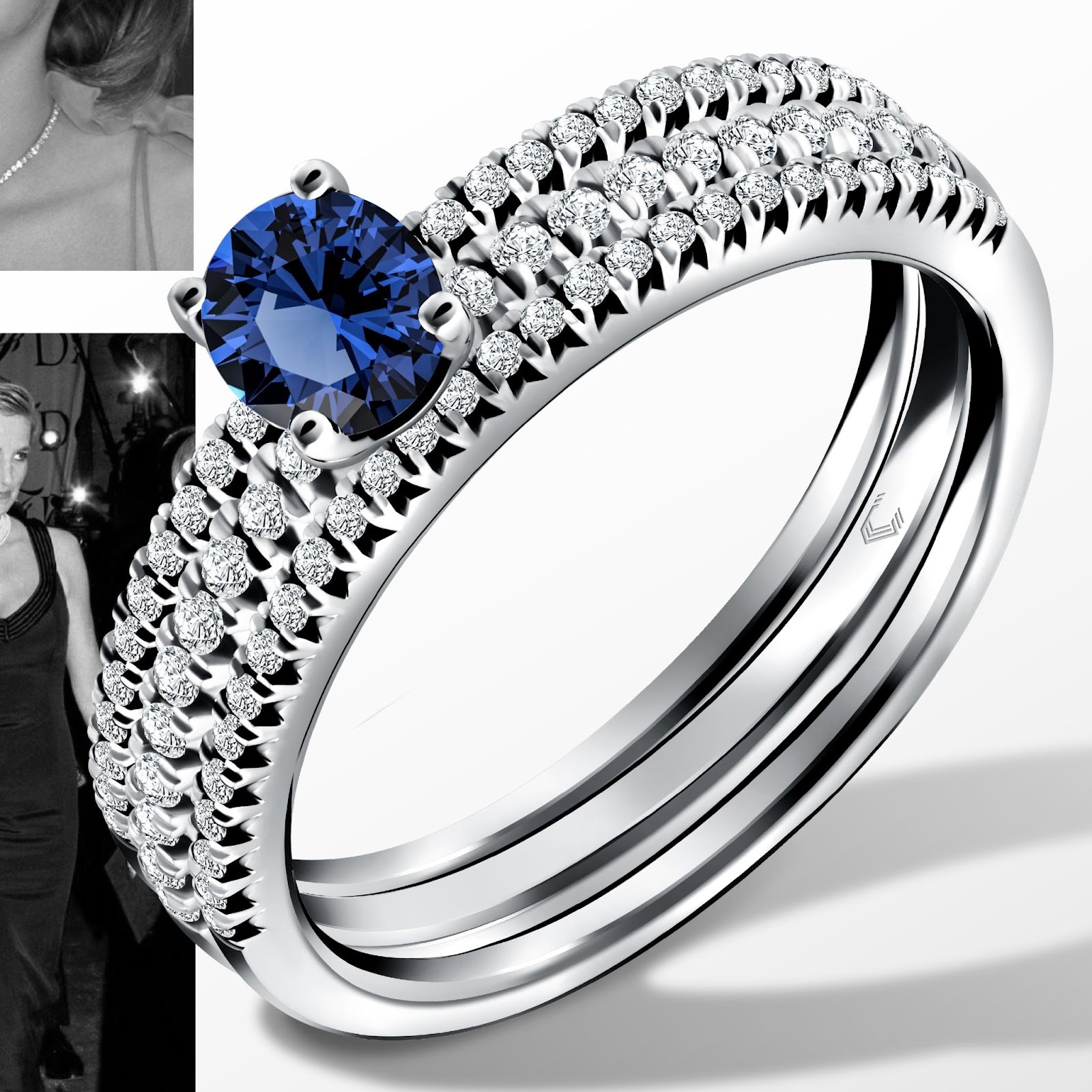 Beragam Model Terkini Cincin Tunangan Berhiaskan Blue Sapphire