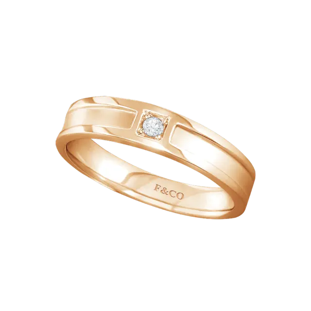 Kilau Berlian Solitaire pada Wedding Ring Band Memberikan Kesan Clean untuk Momen yang Istimewa