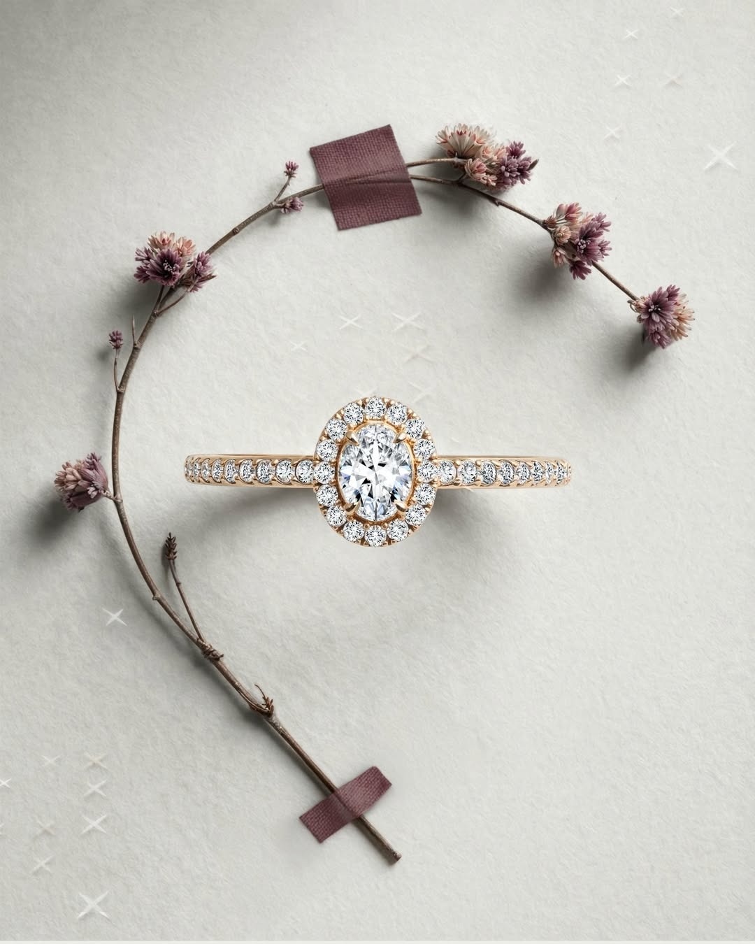 Koleksi Promise Ring Love Poetry Terbaru dengan Oval Cut Natural Diamond