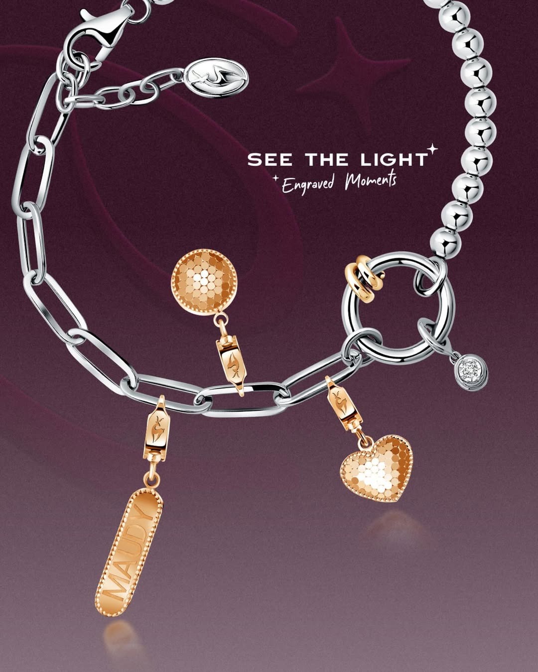 Liontin Nama See The Light dari Frank & co. Engraved Moments