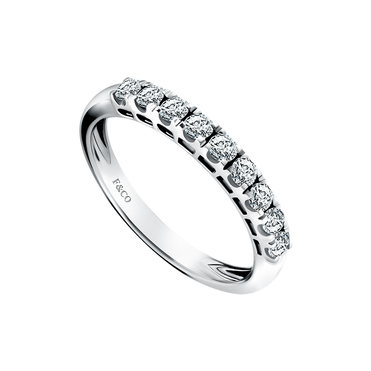 Koleksi Model Cincin Nikah Mewah Frank & co. Desain Tennis
