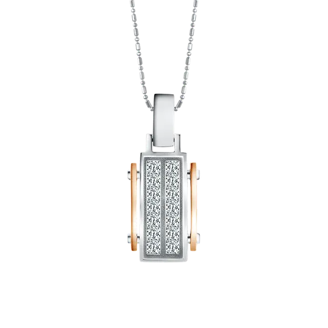 Perhiasan Kalung dengan Liontin Berlian Pria Frank & co. dengan Berlian untuk Gaya Modern