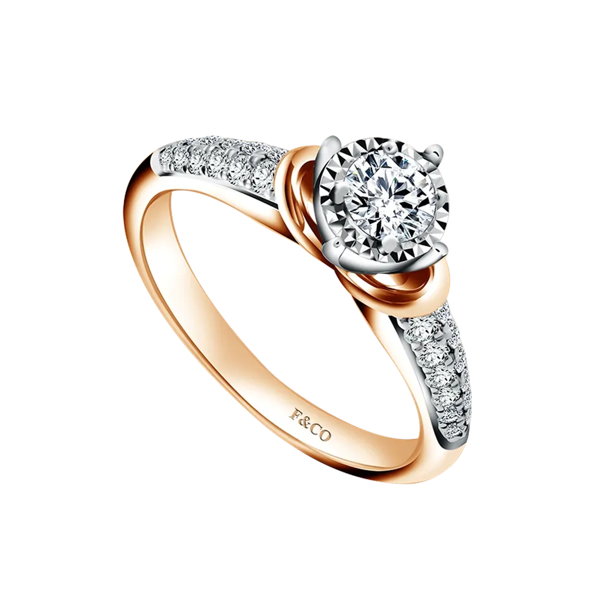Frank Fire Posy Ring: Simfoni kilau berlian di setiap detail modern.