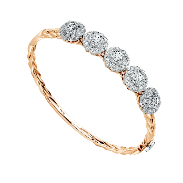 Desain Bangle Carisse Woven Antler Eternity dengan Detail Woven Artistik dari Frank & co.