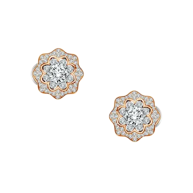 Anting Berlian Frank & co. dengan Desain Bunga Water Lily