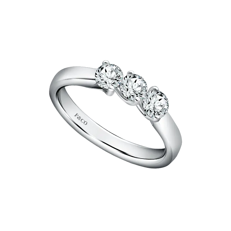 Cincin Tunangan Model Three Stone Ring dari Koleksi Timeless dengan Makna Mendalam