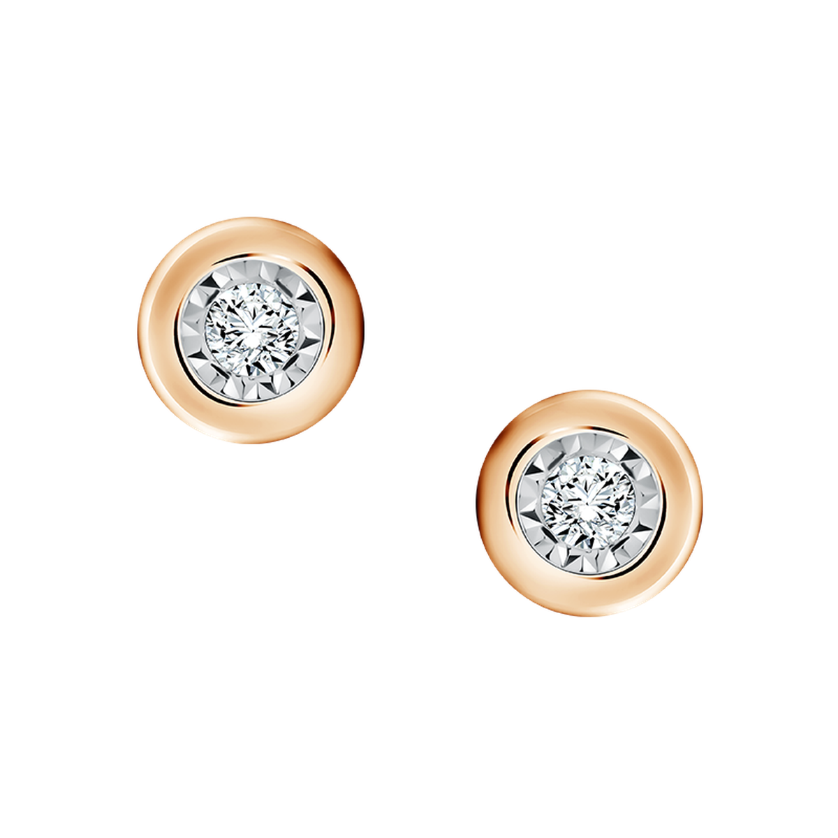 Anting Mungil Desain Stud yang Anggun dengan Hiasan Berlian