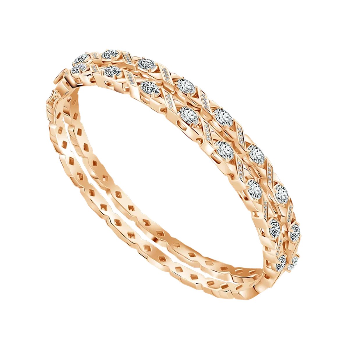 Gelang Berlian Wanita dari Koleksi Frank & co. Love Poetry Prismata Overra Bangle