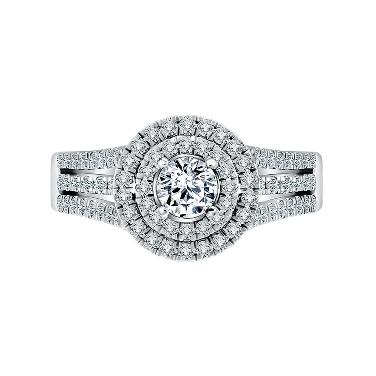 Cincin dengan Berlian Frank Fire yang Memukau