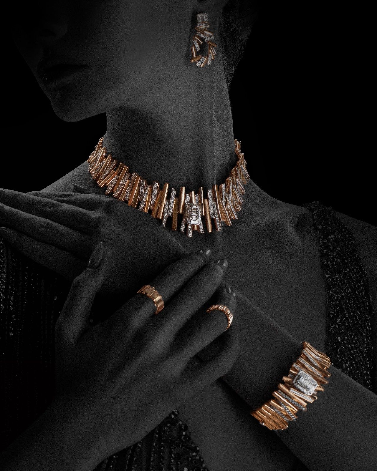 Love Poetry Amoren Set Necklace, Earrings, and Bangle