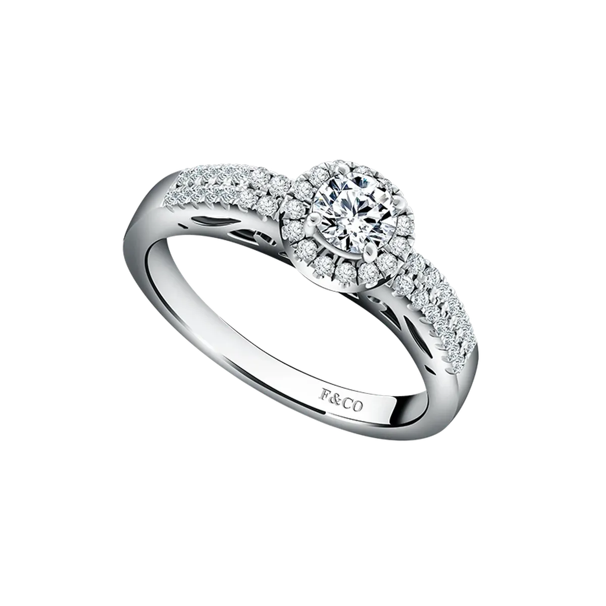 Frank & co. Frank Fire Anniversary Halo Ladies Ring