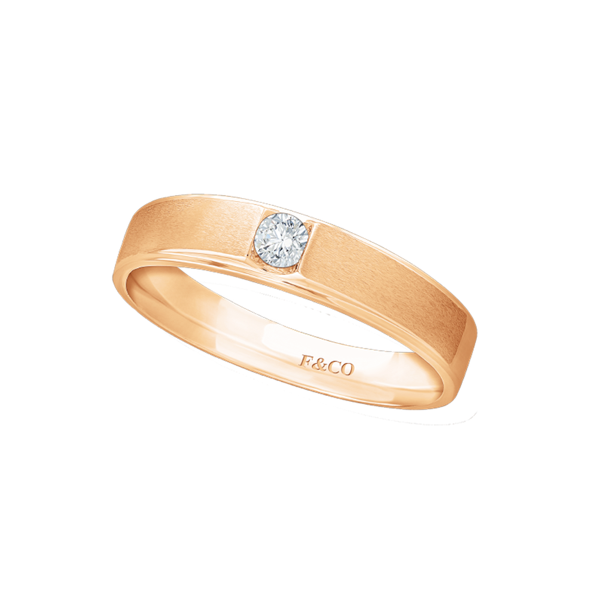 Frank & co. Aureola Honey, Wedding Ring Rose Gold Berhiaskan Berlian