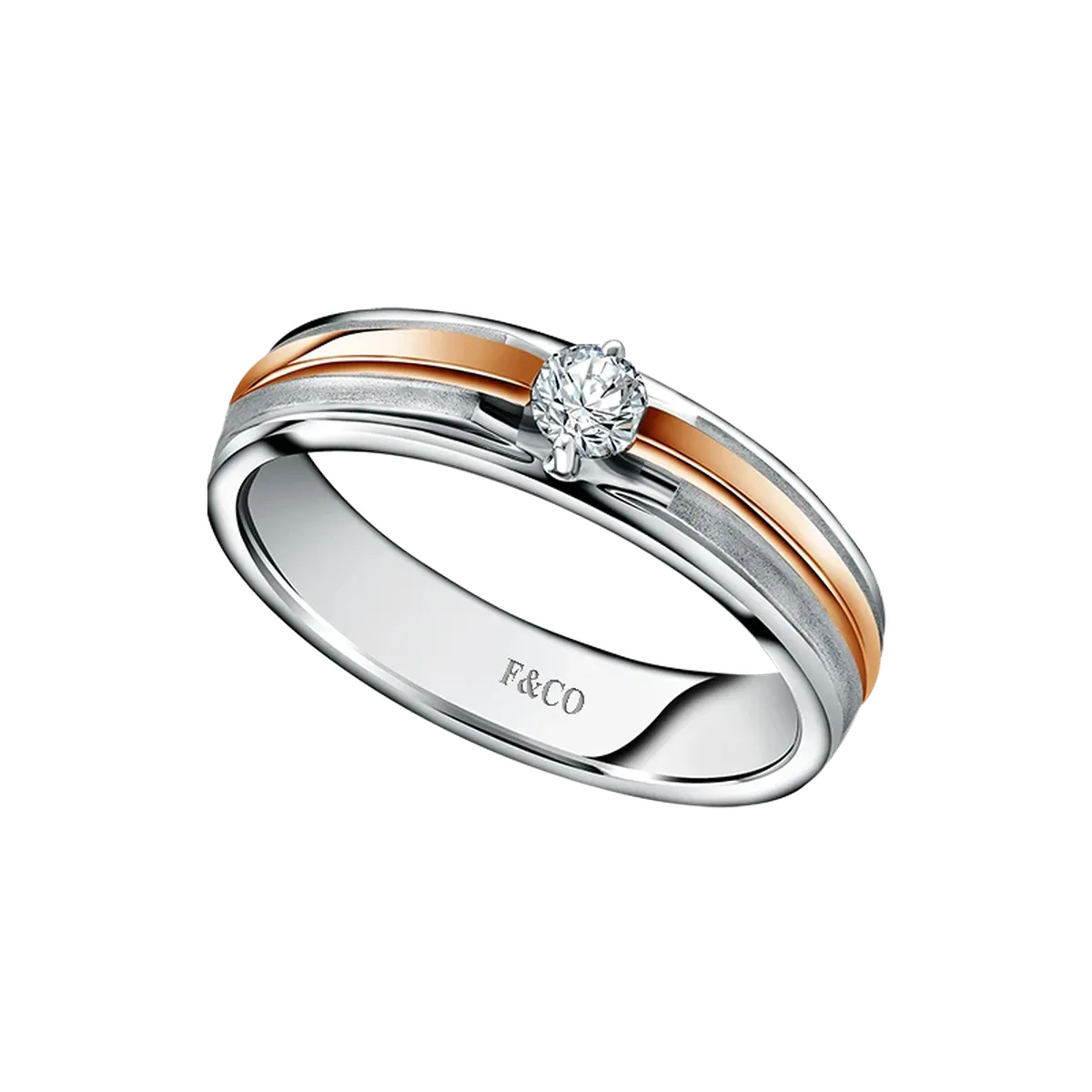Cincin Nikah Frank & co. dengan Berlian yang Cemerlang