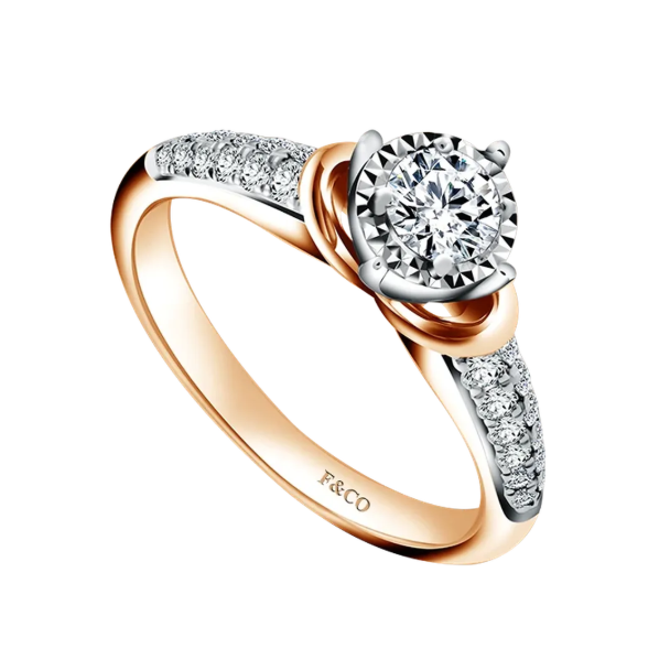 Frank & co. Engagement Ring dengan Berlian Frank Fire 
