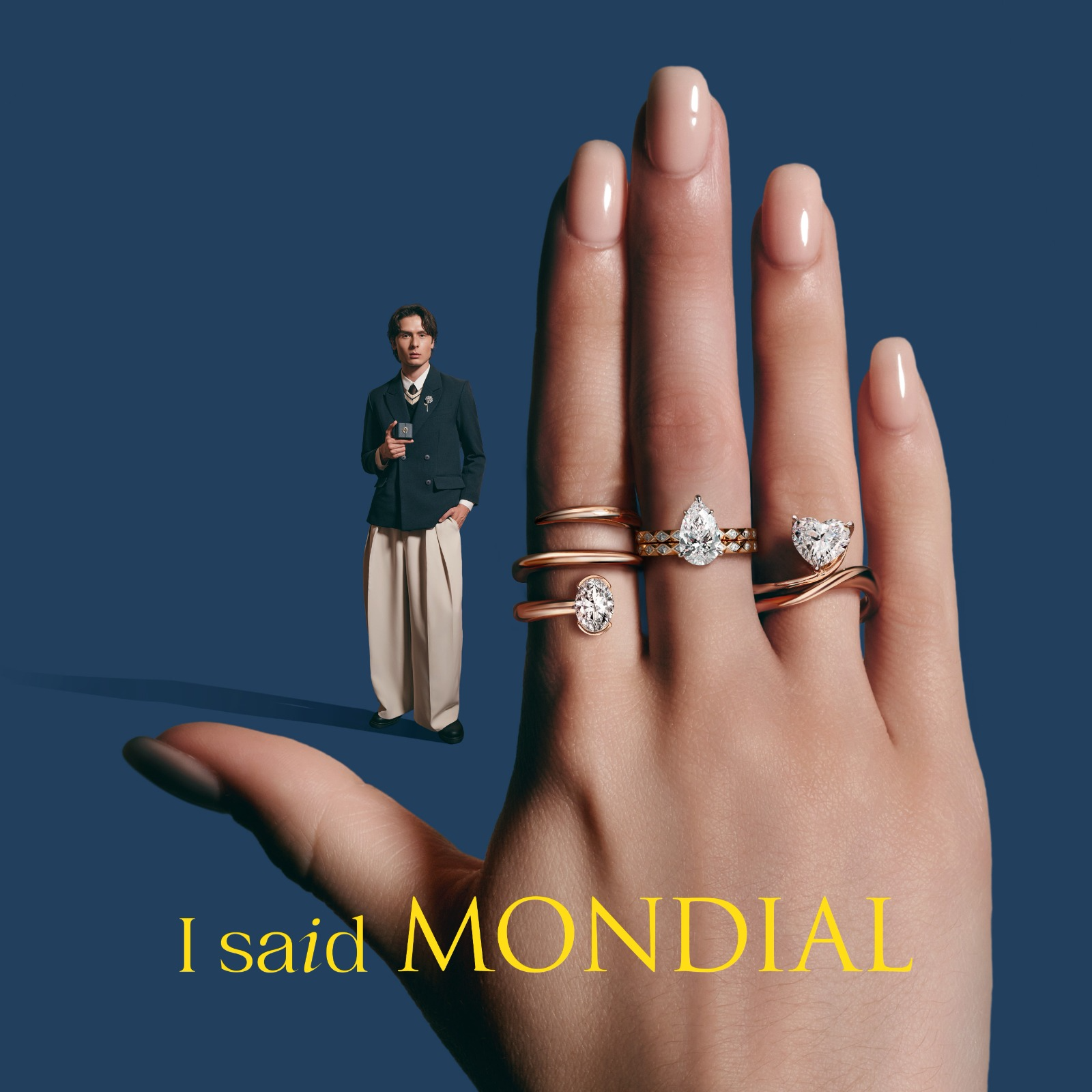 Fancy Cut Diamond pada Cincin Lamaran MONDIAL untuk Momen Lamaran Berkesan