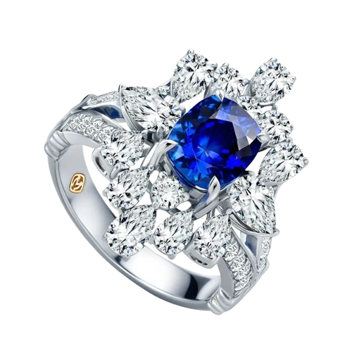 Blue Sapphire Ring MONDIAL yang Memiliki Desain Unik