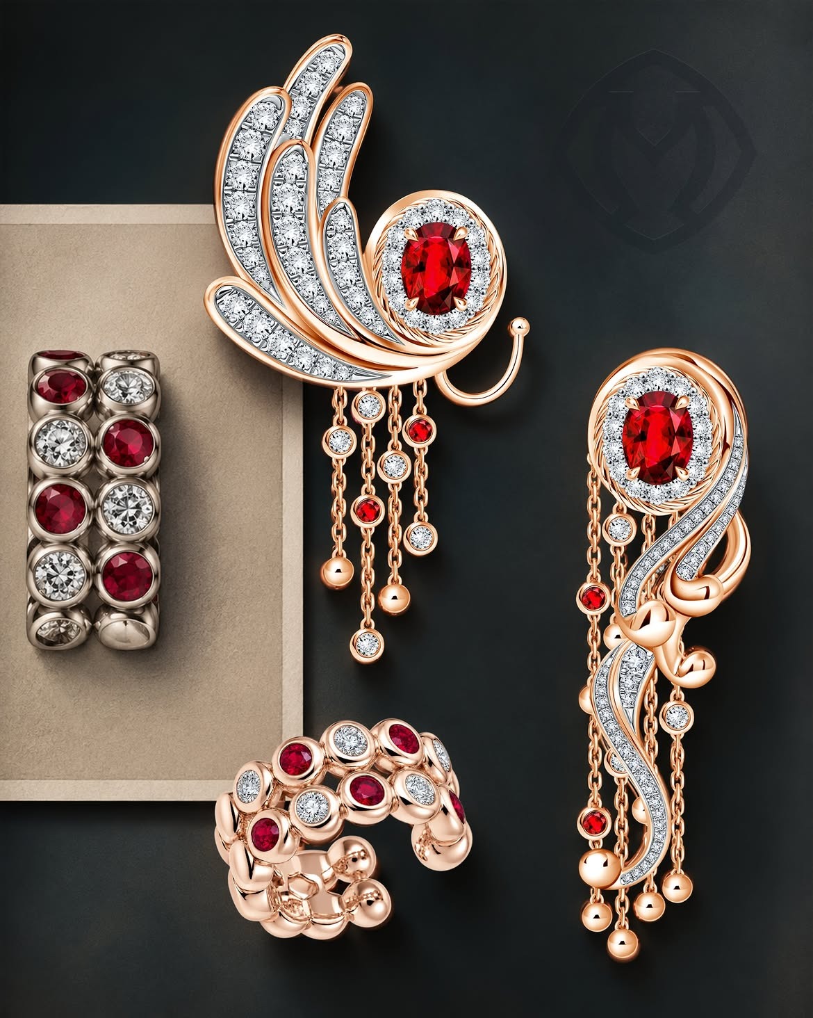Diamond Jewelry yang Berpadu dengan Ruby dari MONDIAL