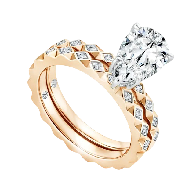 Kemewahan Engagement Ring I Said MONDIAL dengan Pear Shape Diamond