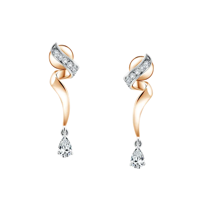 A&eacute;ratie Drop Earrings dengan Natural Diamonds