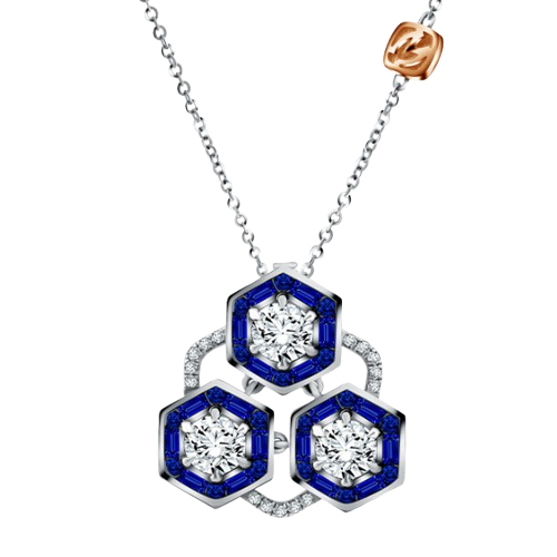 Hadiah Kalung Liontin Azure MONDIAL untuk Pasangan