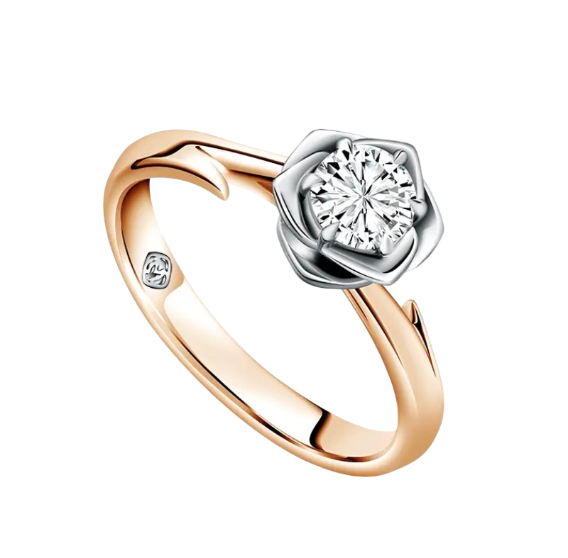 Brilliant Rose Rosenfleure Ring dengan Desain Kelopak Mawar Elegan