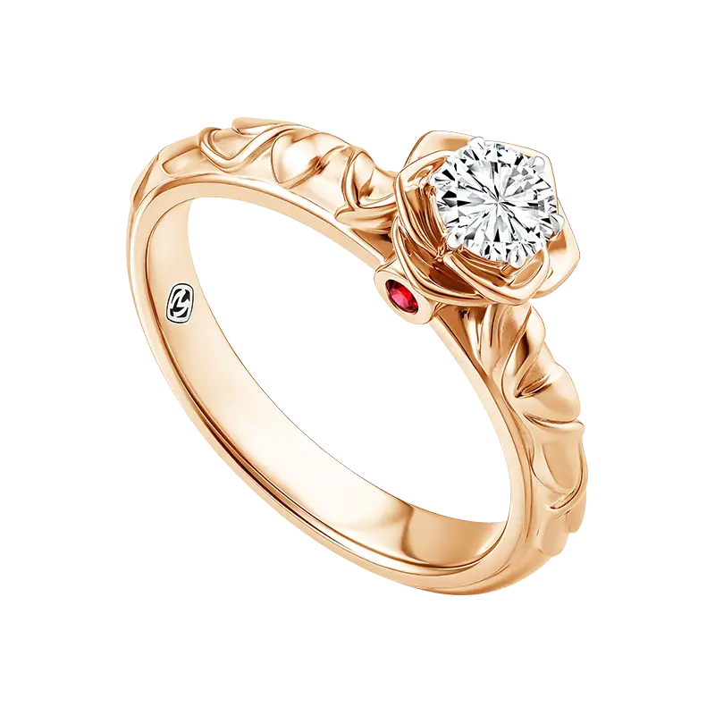 Cincin untuk Lamaran MONDIAL dengan Brilliant Rose 66 Facets